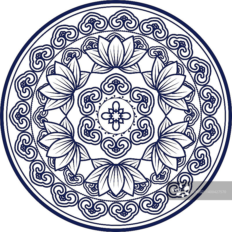 中国传统纹样植物花纹图片素材