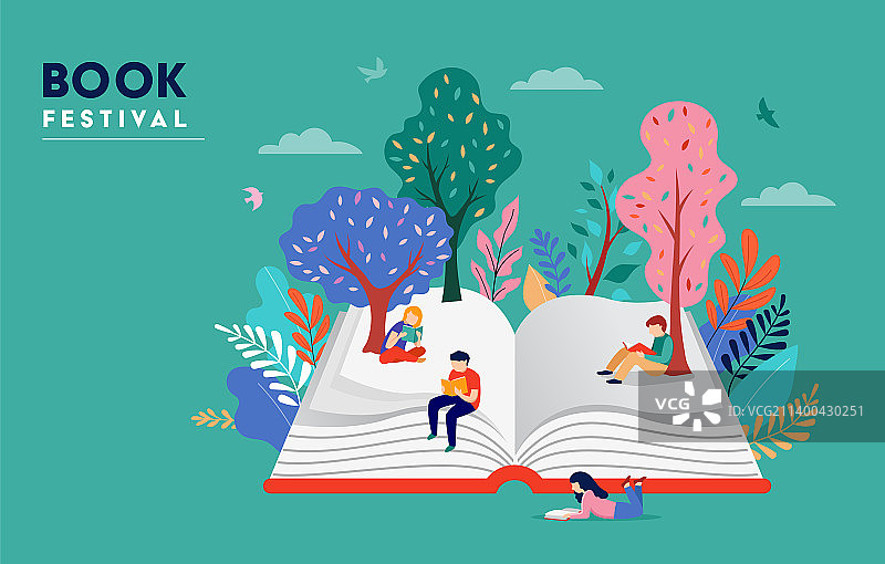 儿童书籍节概念图片素材