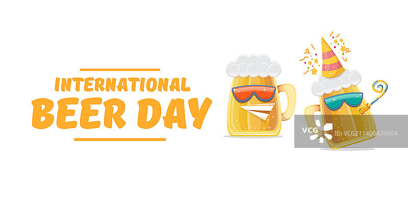国际啤酒日横幅图片素材