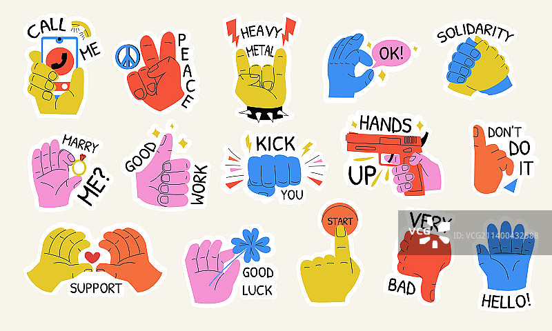 时尚帽子贴纸合集图片素材