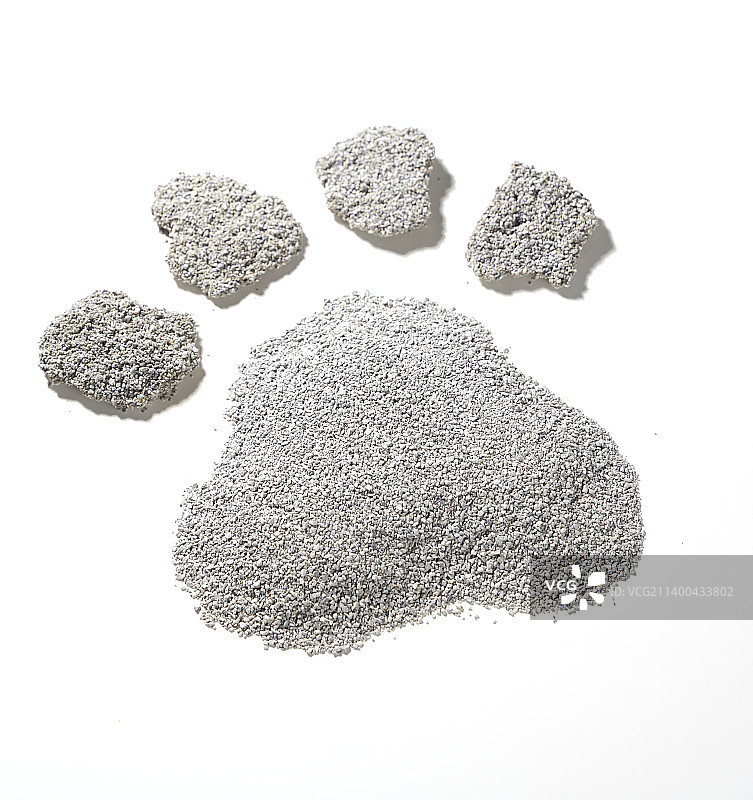 爪子形状的猫砂图片素材