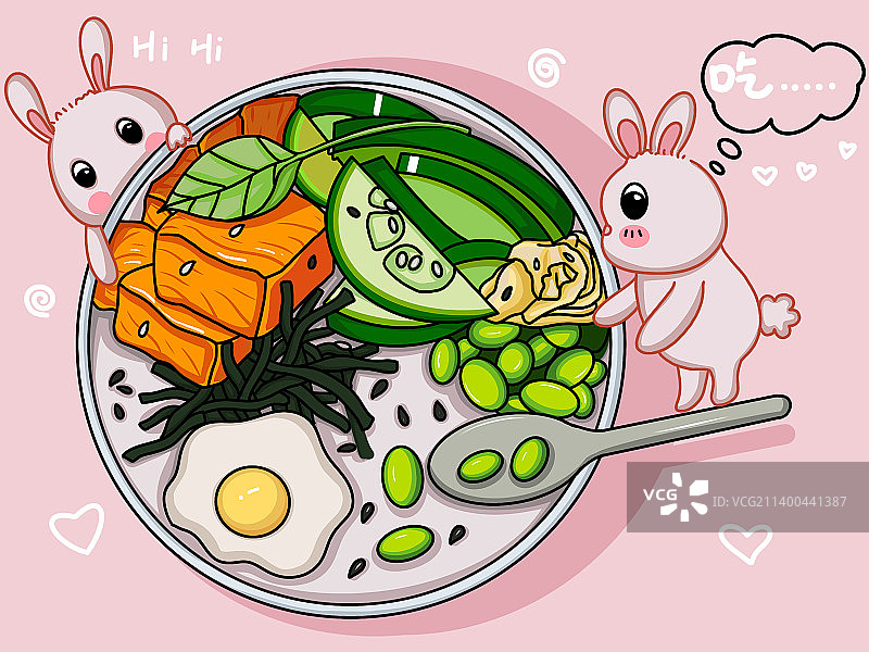 小兔子们也需要减肥呀图片素材