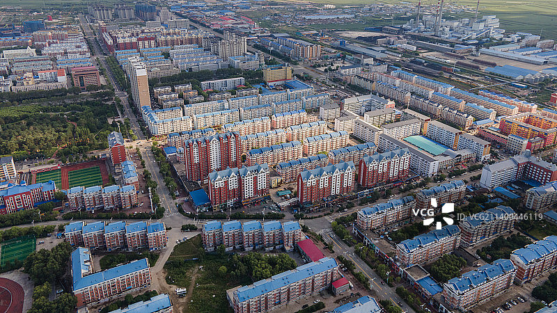 俯视楼群图片素材