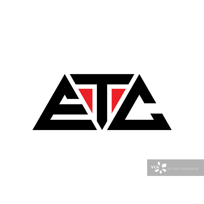 ETC三角形字母Logo设计图片素材