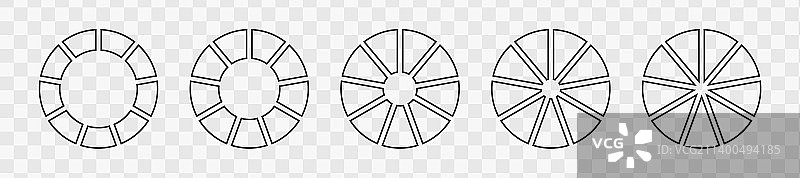 九等分甜甜圈图表图片素材