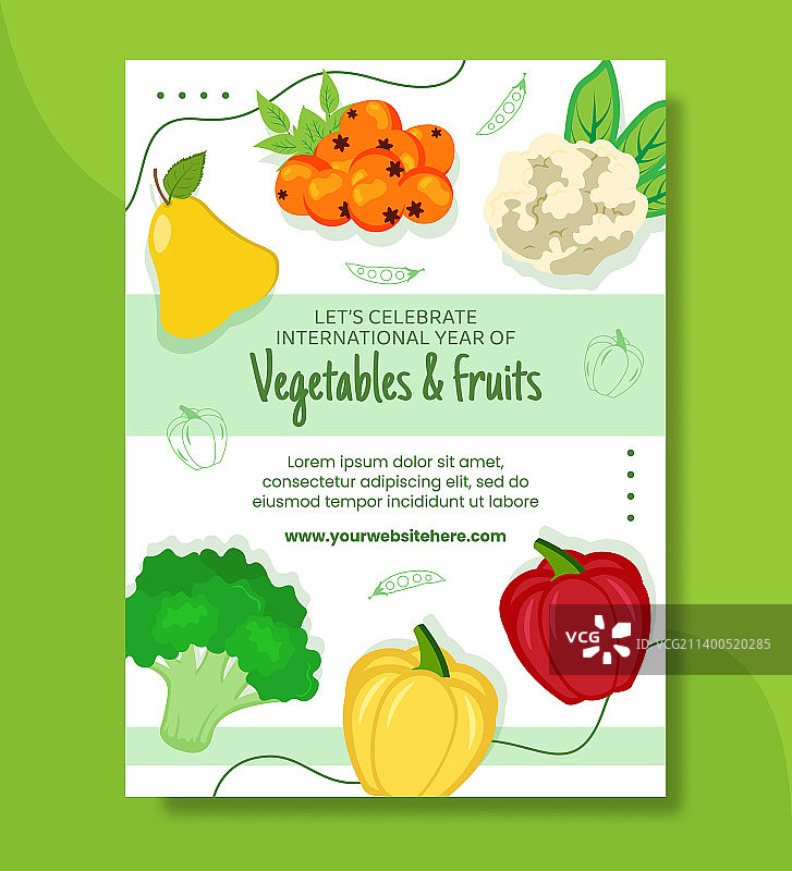 卡通蔬菜水果海报模板图片素材