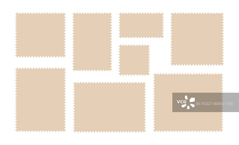 邮票边框空模板图片素材