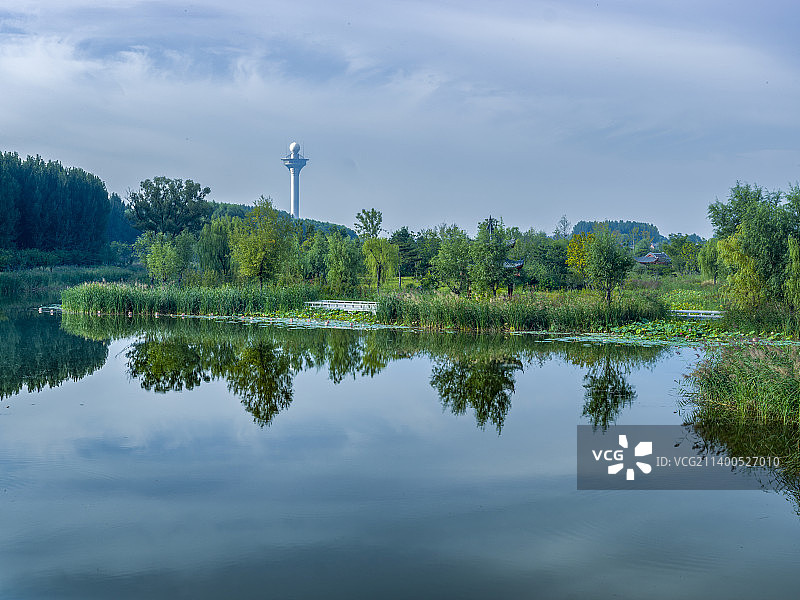 长治漳泽湖湿地景观图片素材