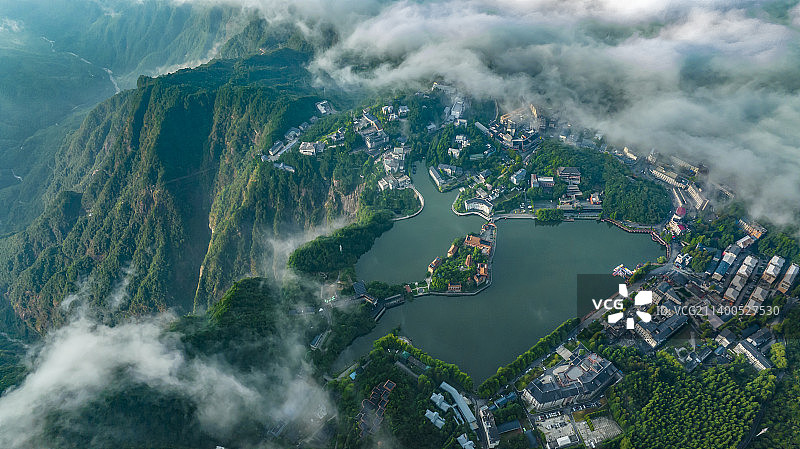 九宫山云中湖图片素材