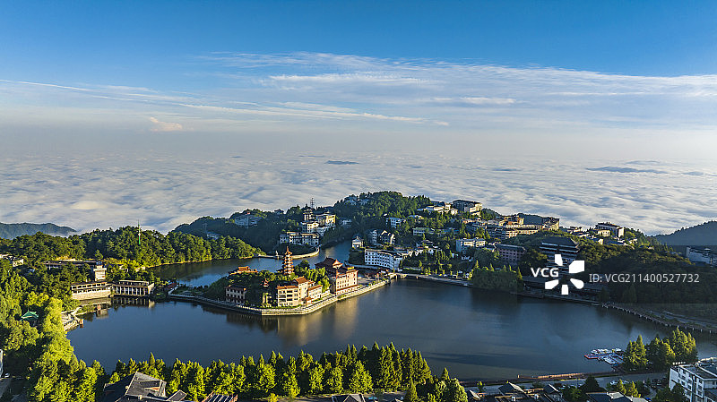 九宫山云中湖图片素材