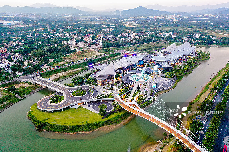 航拍海南三亚国际免税城 三亚海棠湾免税购物中心图片素材