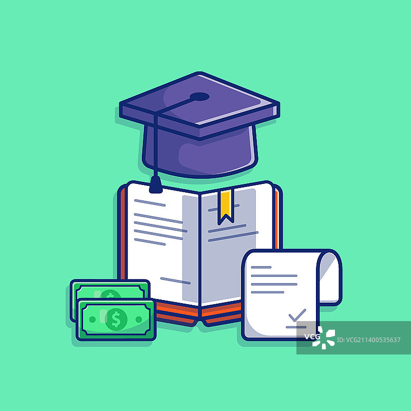 奖学金毕业帽证书书本图片素材