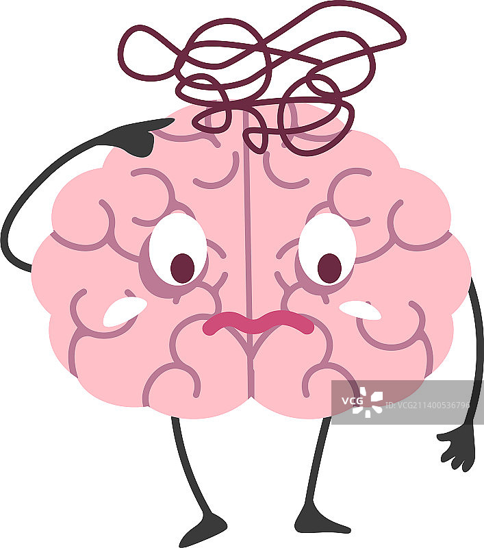困惑的大脑人物图片素材