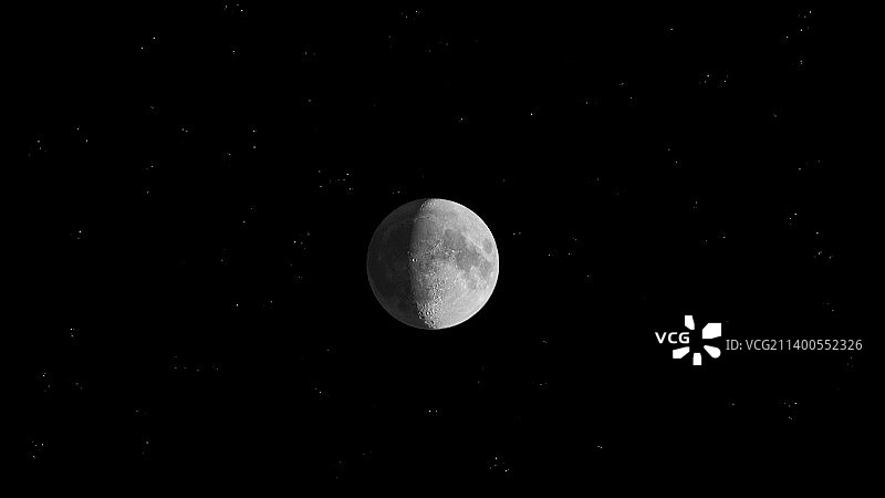 上弦月图片素材