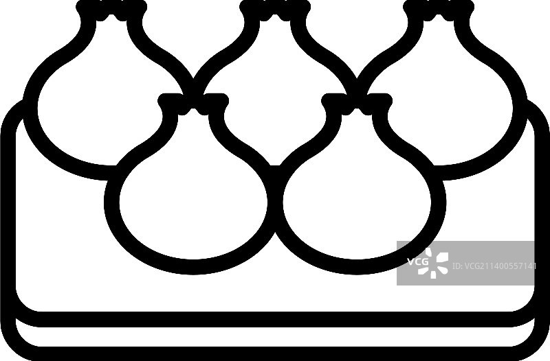 可爱的包子图标轮廓，中国包子图片素材