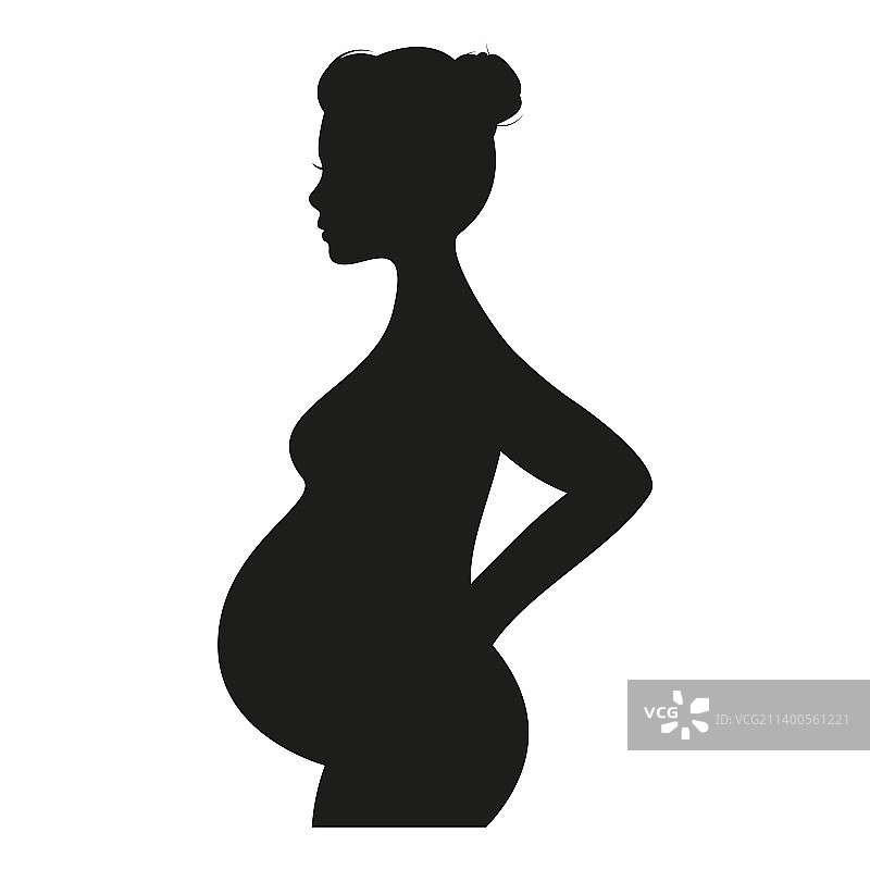 孕妇图标，爱心与孕期护理图片素材