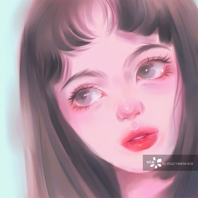 女孩头像图片素材