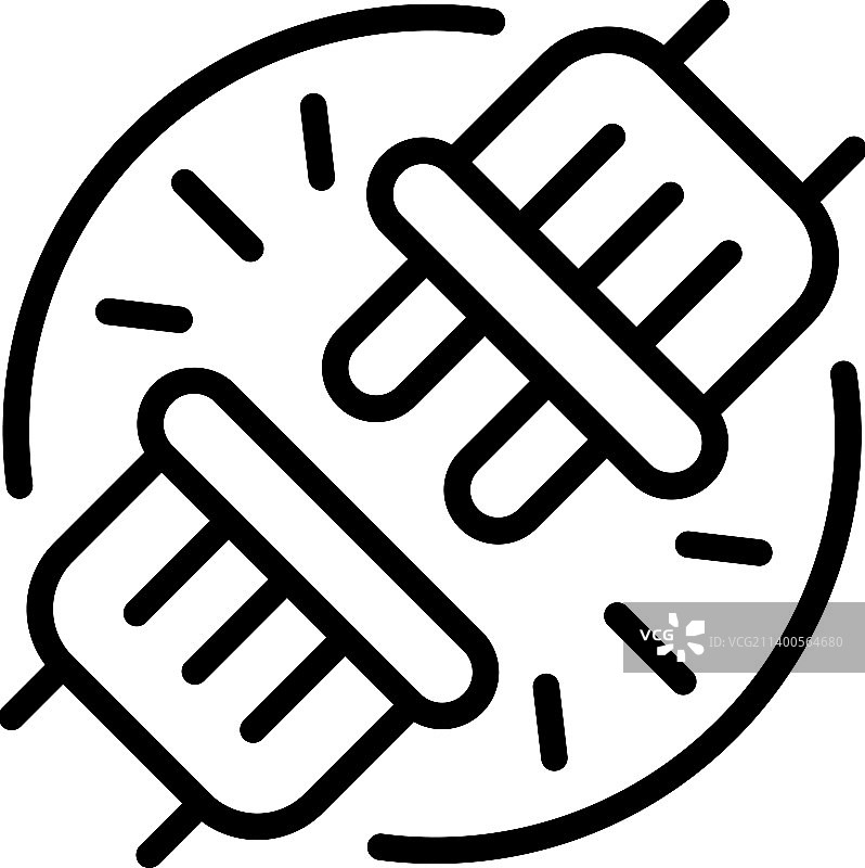 丢失的插头图标轮廓错误连接图片素材