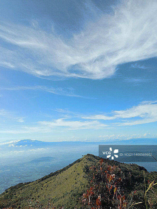 印度尼西亚劳勿火山的风景图片素材