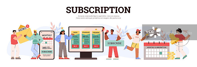 用户选择订阅横幅图片素材