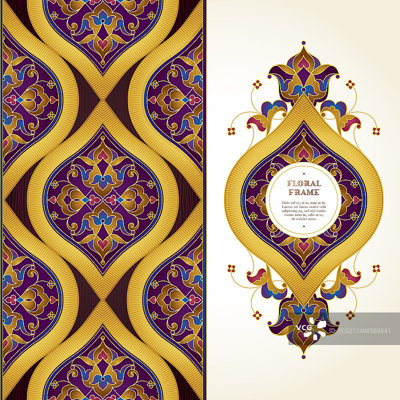 东方风格无缝边框图片素材