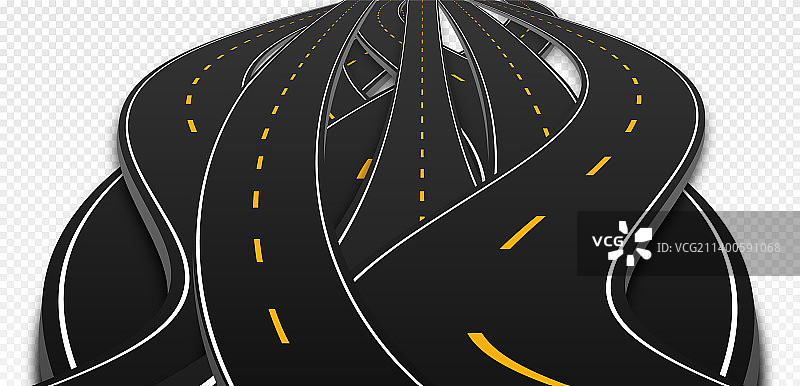 一套逼真的互锁道路图片素材