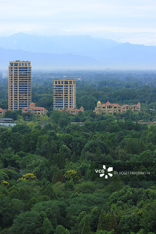 四川成都温江区万春镇建筑风光图片素材