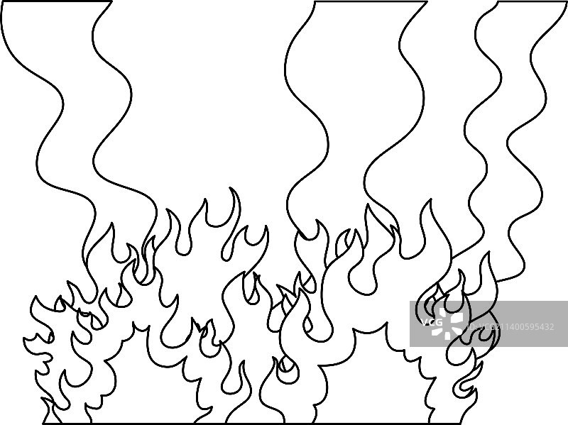 弥漫着烧焦气味的大火图片素材