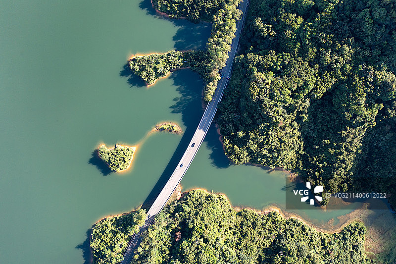 广东省中山市五桂山绿道航拍图片素材