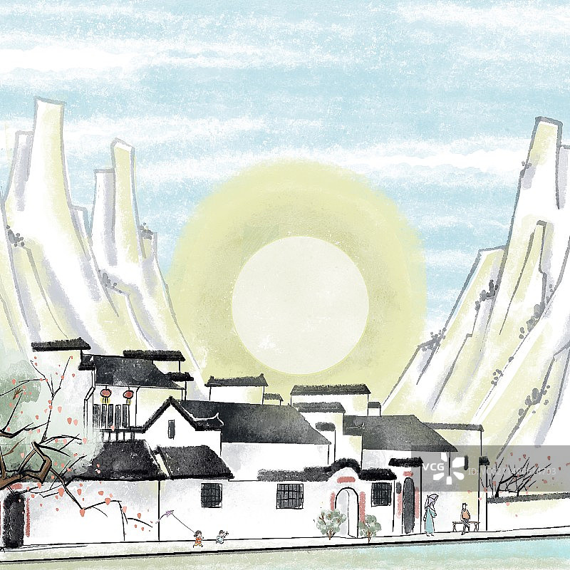 国风—水墨山水图片素材