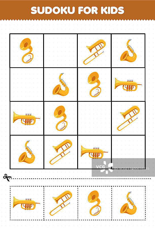 儿童教育数独游戏图片素材