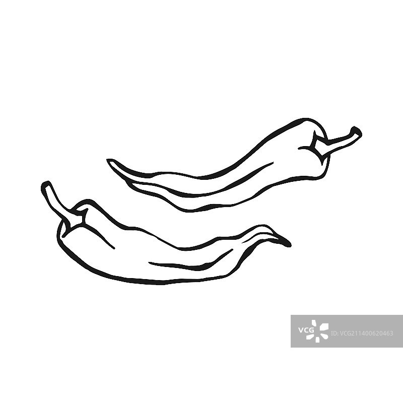 手绘辣椒设计元素图片素材