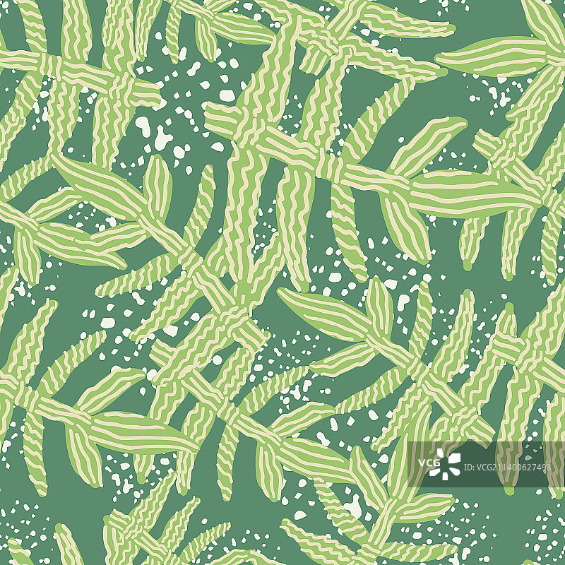 奇异热带树叶无缝图案图片素材