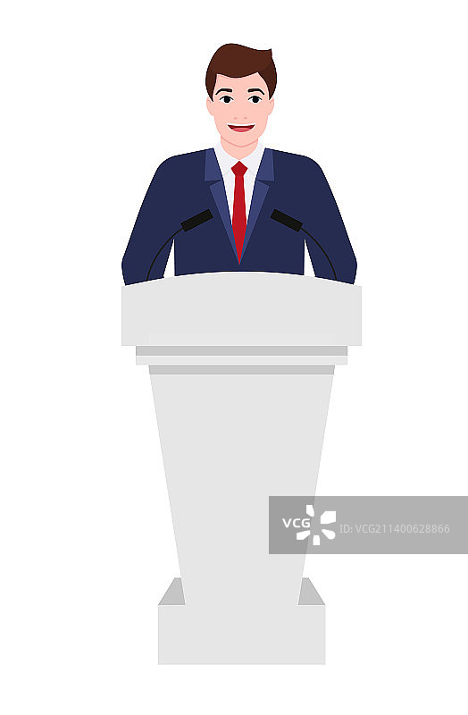 男人在讲台上演讲图片素材