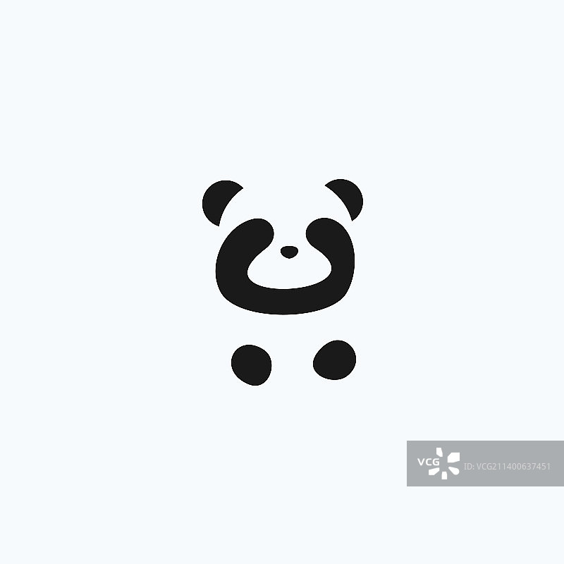 可爱的熊猫logo设计图片素材