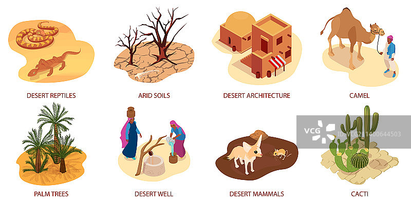 沙漠2.5D构图图片素材