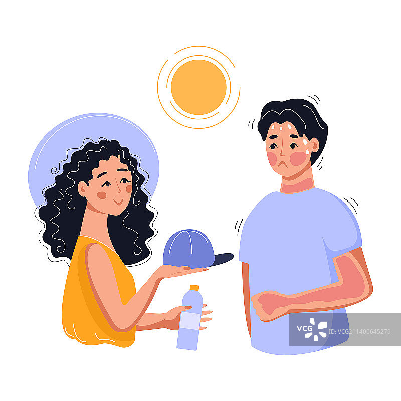 中暑脱水图片素材