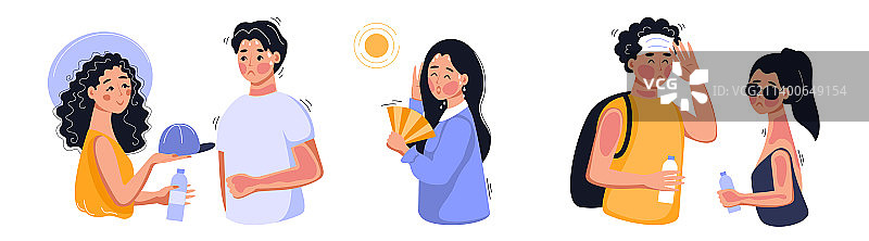 中暑脱水和阳光图片素材