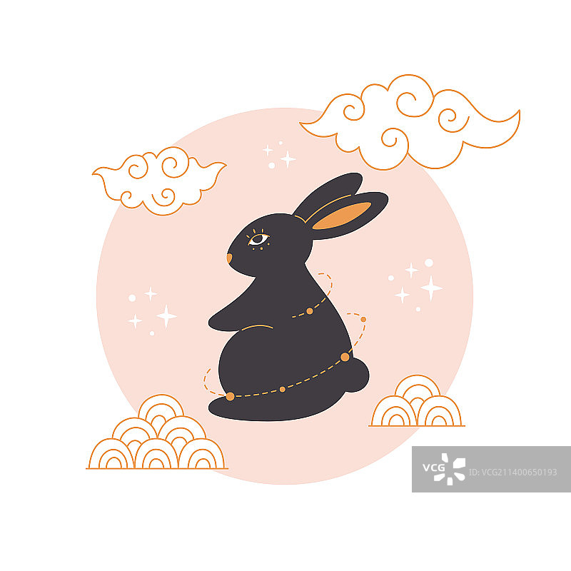 可爱中国新年贺卡图片素材