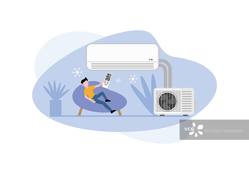 暖通空调角色设计EPS格式图片素材