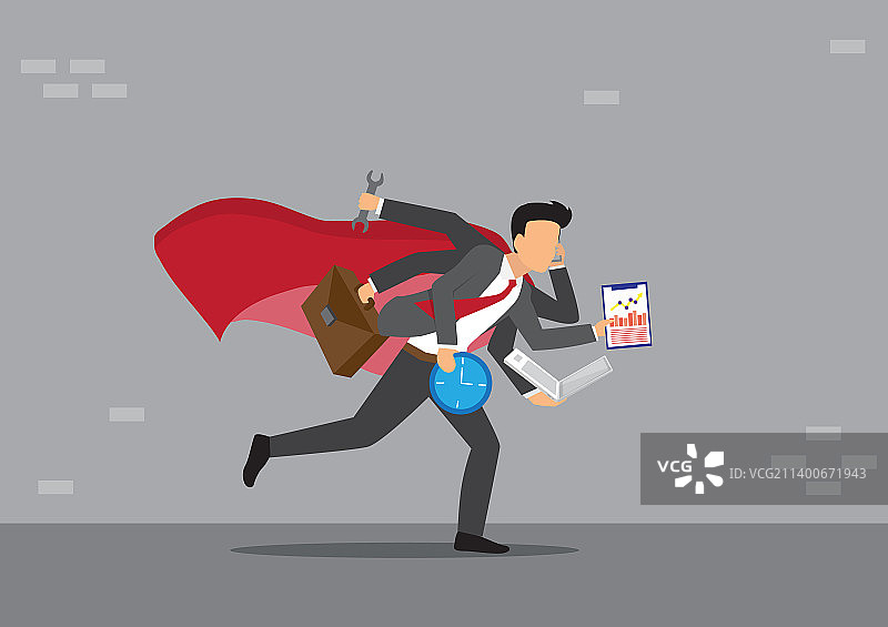 拿着公文包快速奔跑的商人图片素材