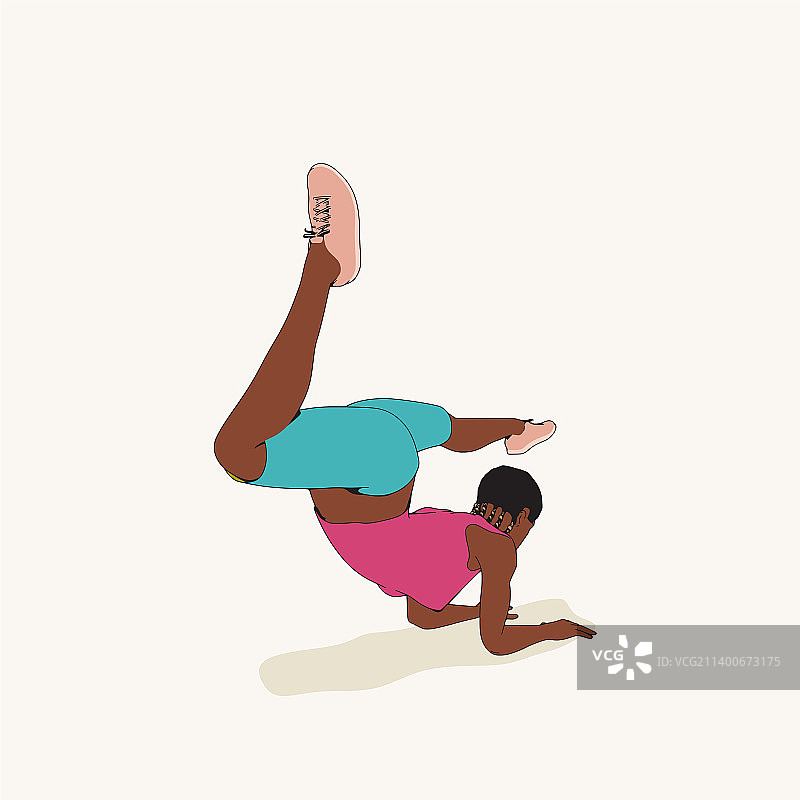 年轻的非裔美国女性运动健身图片素材