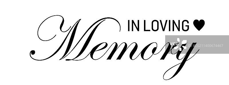 追忆逝去亲人的黑色墨水字图片素材