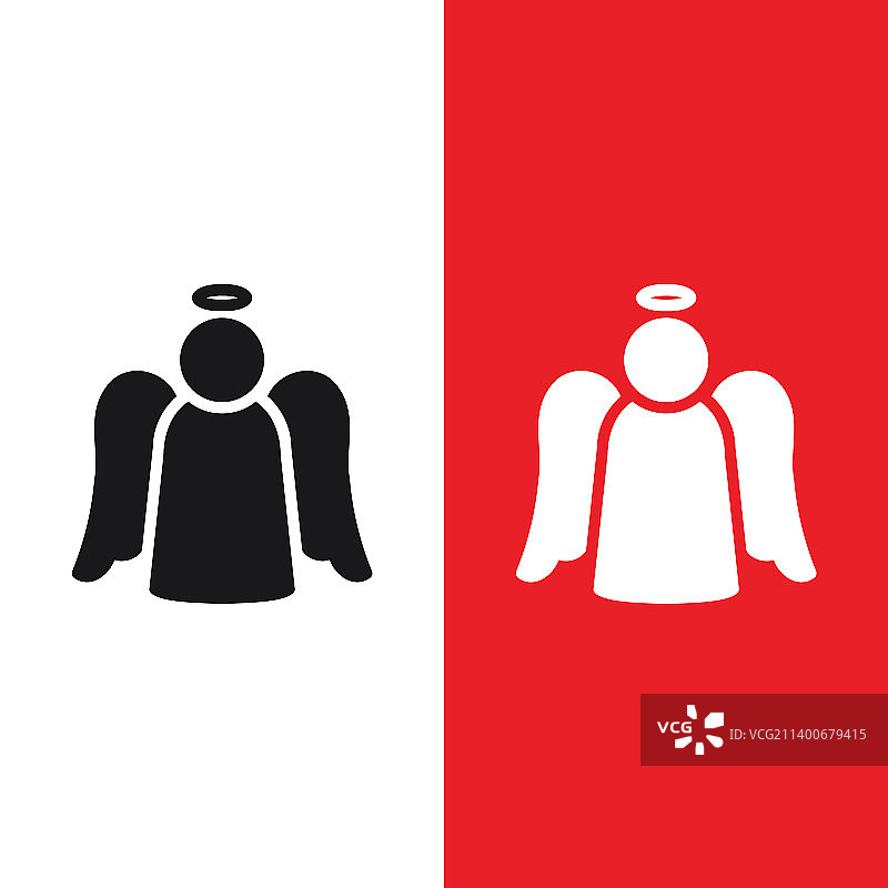 圣诞节圣诞天使图标（字形样式）图片素材