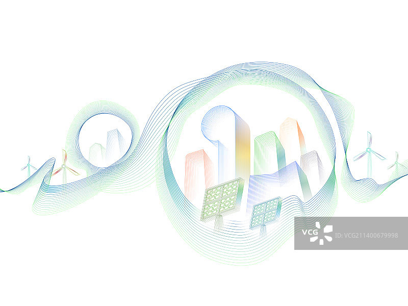 曲线波浪线生态元素3图片素材