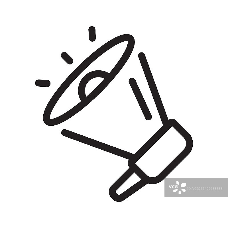 扬声器喇叭图标线条图片素材