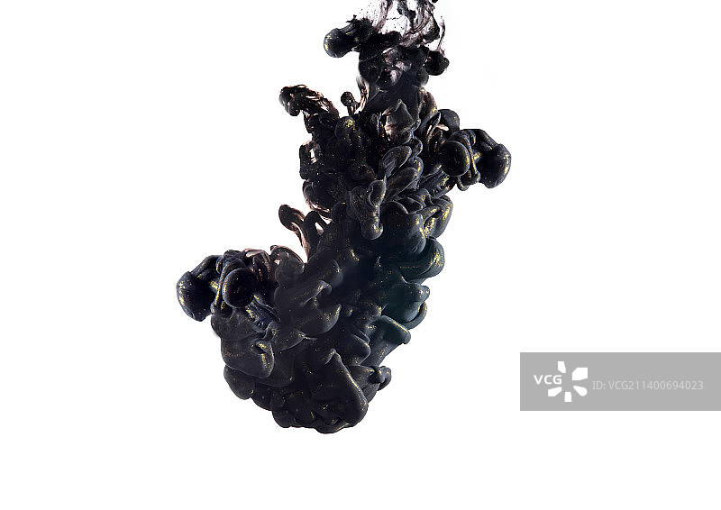 黑色墨水喷溅图片素材