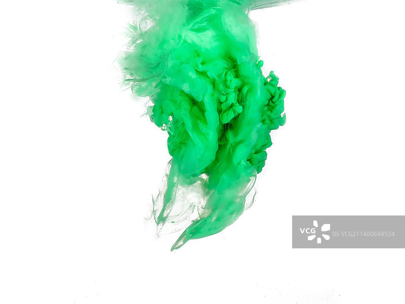 绿色墨水喷溅图片素材