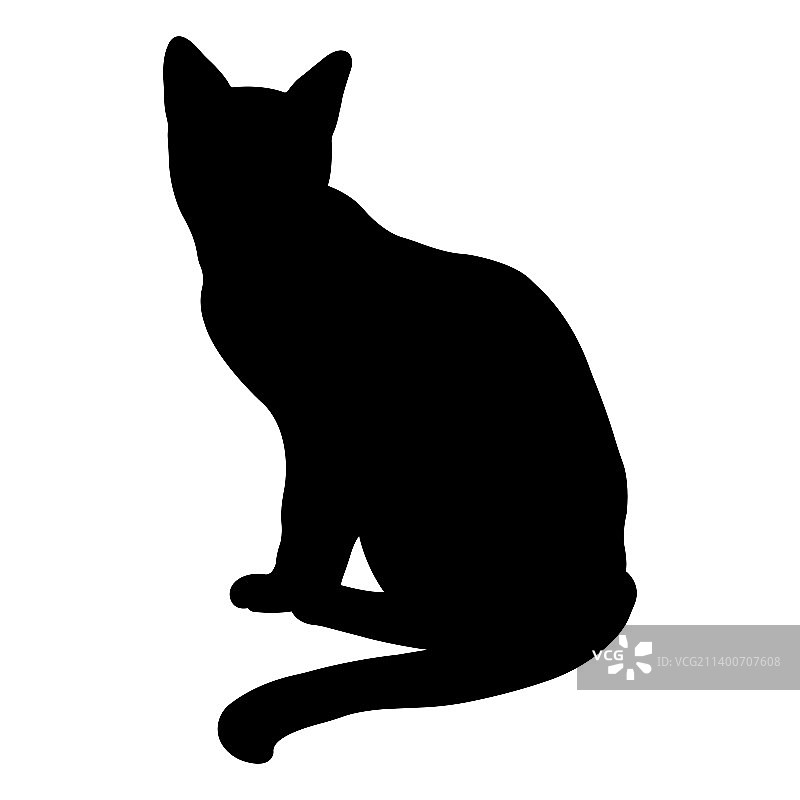 黑猫轮廓1图片素材