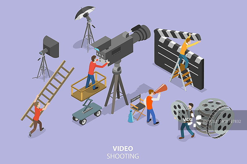 三维等距平面概念图片素材